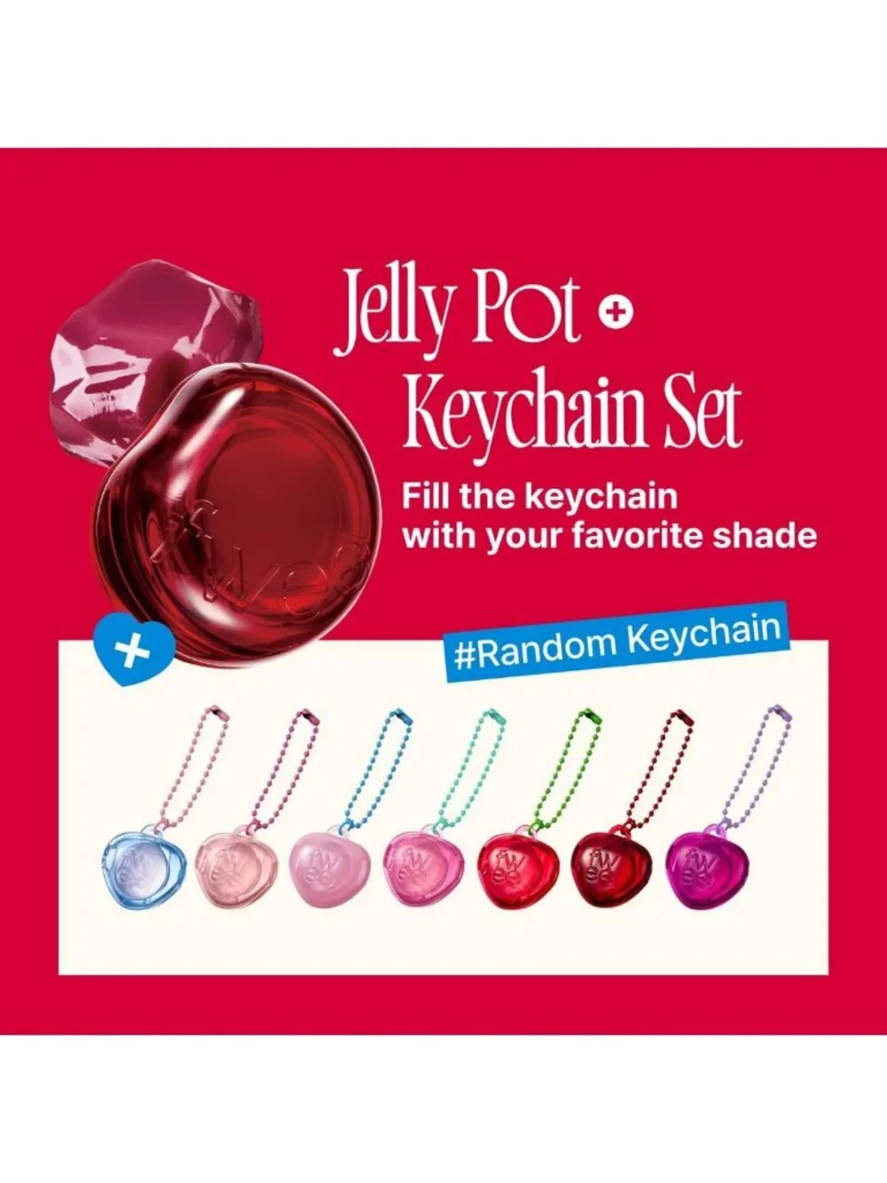 Glowy Jelly Pot & Keychain Set | Tinted Lip & Blush Color, Dewy Finish - Berry